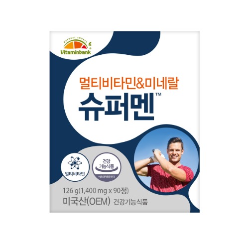 [비타민뱅크] 멀티비타민미네랄 슈퍼멘 90정
